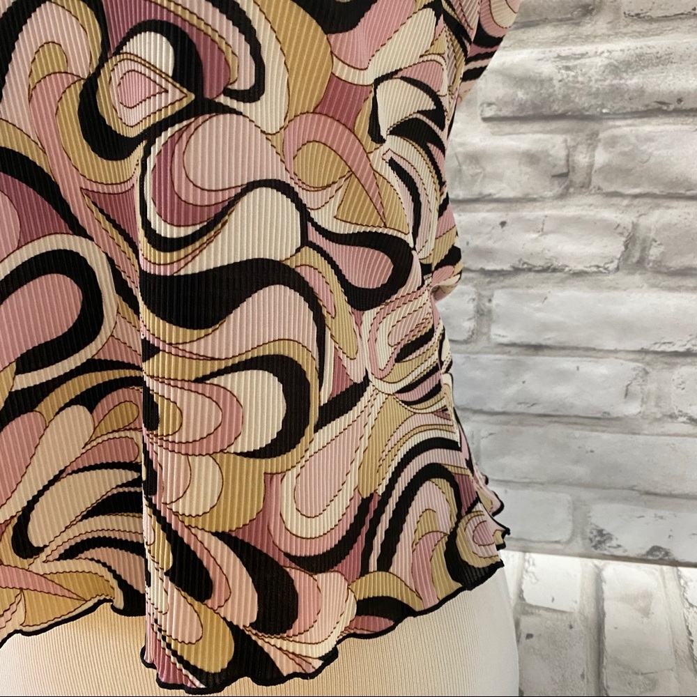 Patterned Vintage Collared Shirt - image 8